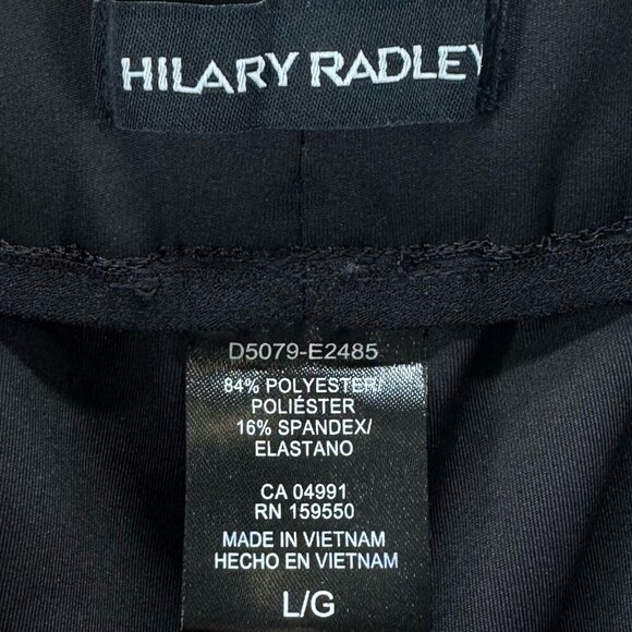 Hilary Radley Pants Women L Drawstring Pull On Elastic Waistband High Rise Black - Picture 10 of 11